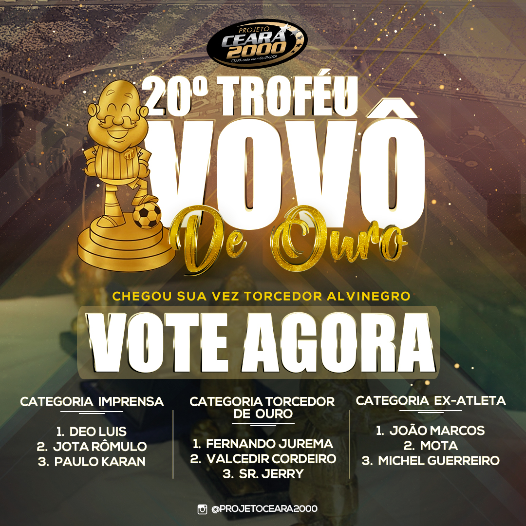 Está aberta a votação para a vigésima edição do Premio Vovô de Ouro 