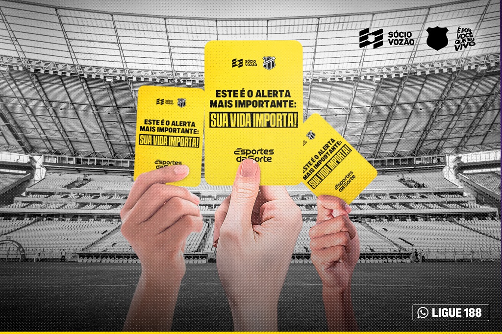 Sócio Vozão: Em duelo com o Bahia, Ceará promove ação em alusão ao Setembro Amarelo