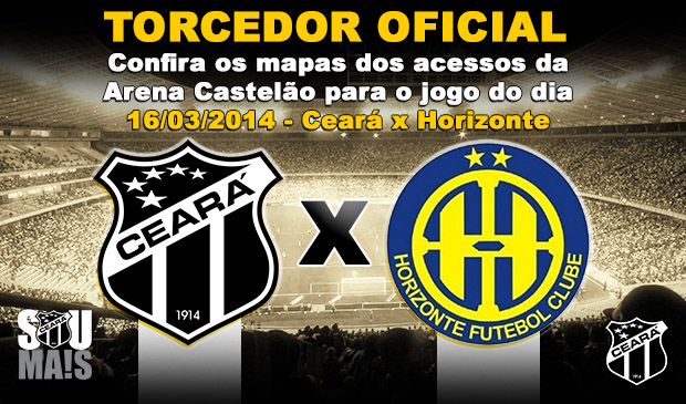 Confira os mapas de acessos para o jogo Ceará x Horizonte