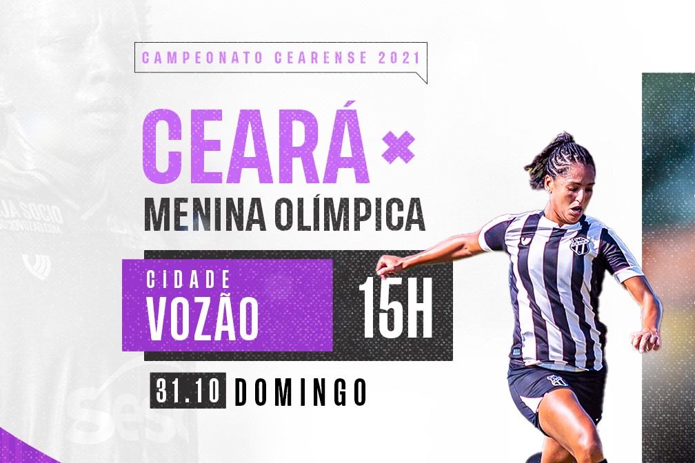 Fut. Feminino: Buscando assegurar a liderança da primeira fase do Estadual, Ceará encara o Menina Olímpica