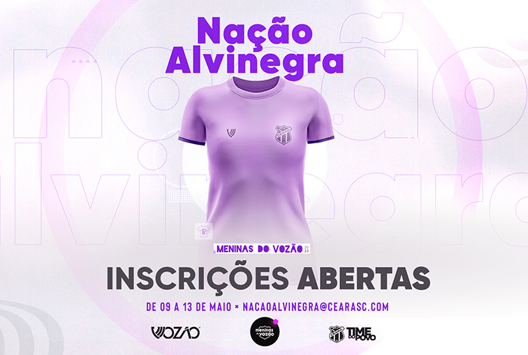 Ceará lança o concurso Nação Alvinegra Meninas do Vozão 2022