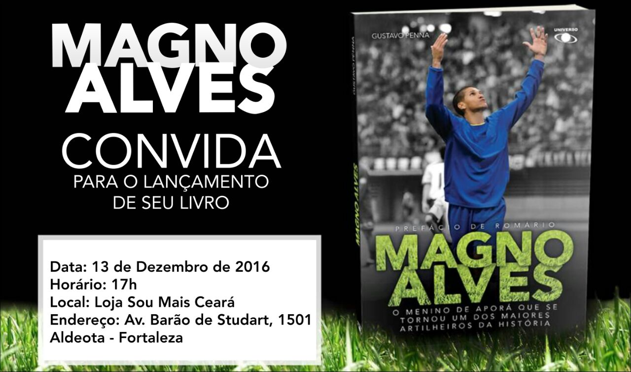 Magno Alves lançará biografia em loja oficial do Ceará