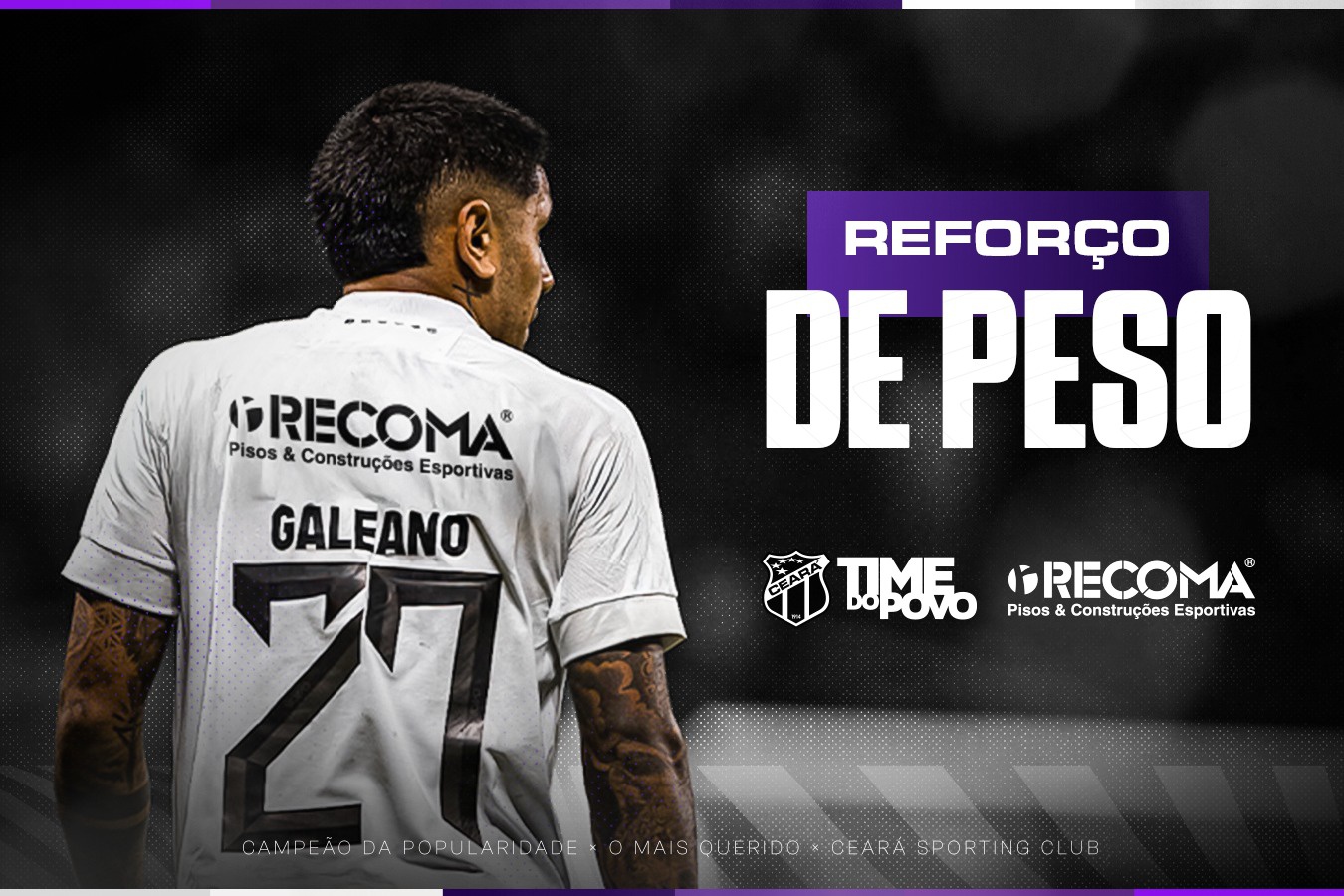 Ceará acerta patrocínio pontual com Recoma para as próximas três partidas
