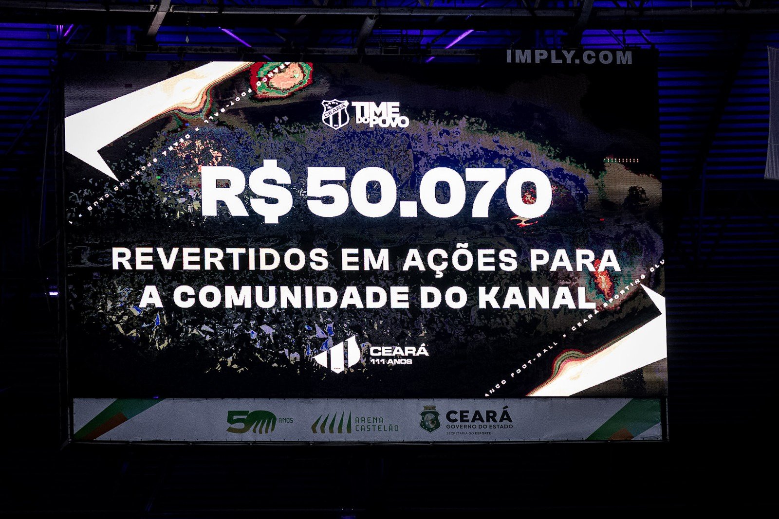 Saiba quais ações o Ceará realizará na Comunidade do Kanal com receita oriunda do jogo contra o Atlético/MG