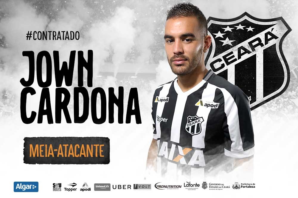 Colombiano Jown Cardona reforça o Ceará no restante da temporada