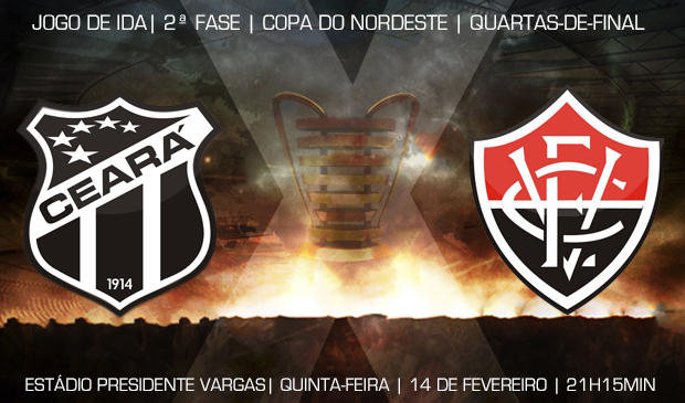 Jogo entre Ceará x Vitória será na próxima quinta-feira
