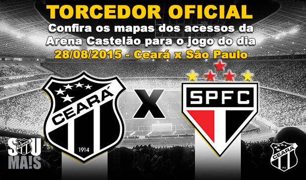 Confira os mapas de acessos para Ceará x São Paulo