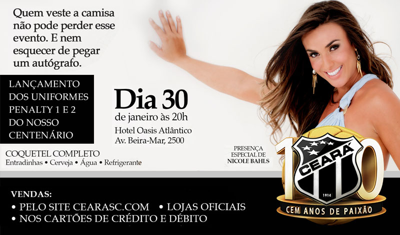 Com a presença de Nicole Bahls, uniformes para 2014 serão lançados hoje