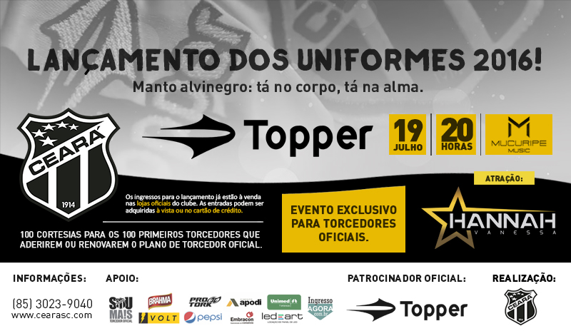 Lançamento dos uniformes 2016 do Vozão