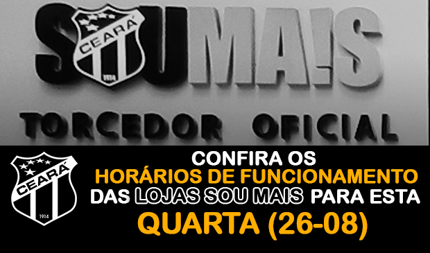 Confira o horário de funcionamento das Lojas Sou Mais para esta quarta-feira