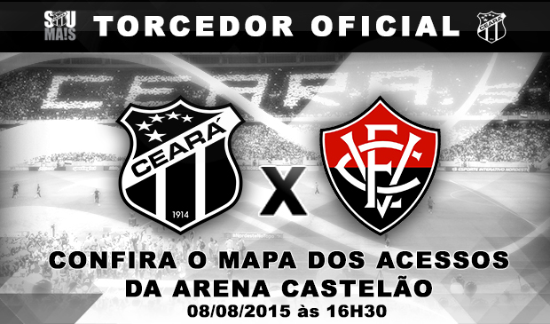 Confira os mapas de acessos para Ceará x Vitória