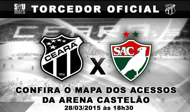 Confira os mapas de acessos para o jogo entre Ceará x Salgueiro/PE